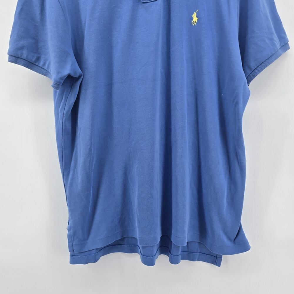 Polo Ralph Lauren Polo Shirt Mens L Large Light Blue Custom Fit Pony Logo Pique - Picture 5 of 8
